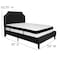 Flash Furniture Full Platform Bed Set, Black SL-BMF-6-GG - alternate 4